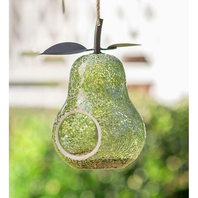 Wind & Weather Glass Pear Decorative Bird Feeder Wayfair